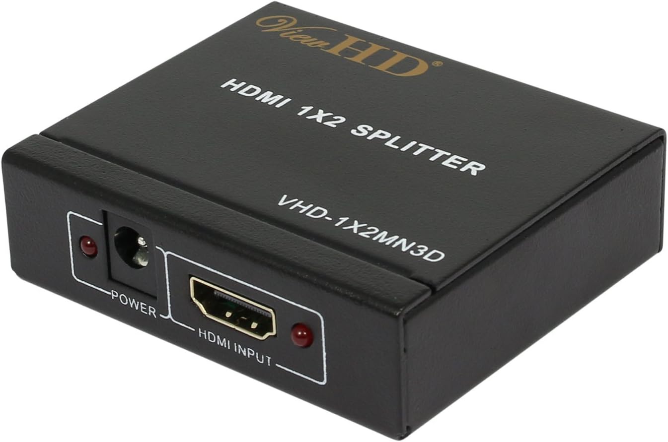 ViewHD 2 Port 1x2 Powered HDMI 1 in 2 Out Mini Splitter for 1080P & 3D | Model: VHD-1X2MN3D: Electronics