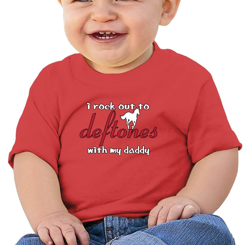 Unisex I Rock Out To Deftones With My Daddy Short Sleeve Gift For Infant Tee T Shirt