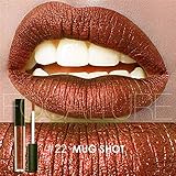 Focallure Lipstick Metallic Red Lipgloss Makeup Womens Sparkly Glitter Stay On Long Lasting Glossier Colorstay Liquid Waterproof Lip Gloss Dark Red