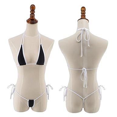 SHERRYLO Micro Bikini Zweiteilige Mini Triangel Oberteil G-String Thong Badeanzug Damen Bademode