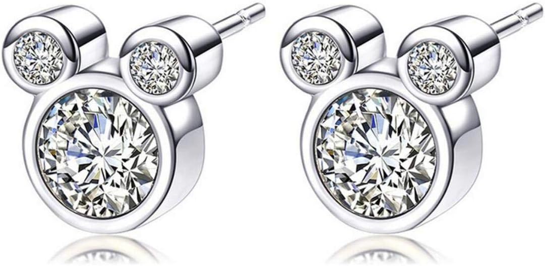 dc jewels Swarovski Designer Jewellery Crystal, Tin & Bismuth Silver Plated and Cubic Zirconia Stud Earrings for Women & Girls