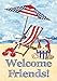 Patriotic Beach Summer Garden Flag Seashore Red White Blue 12.5