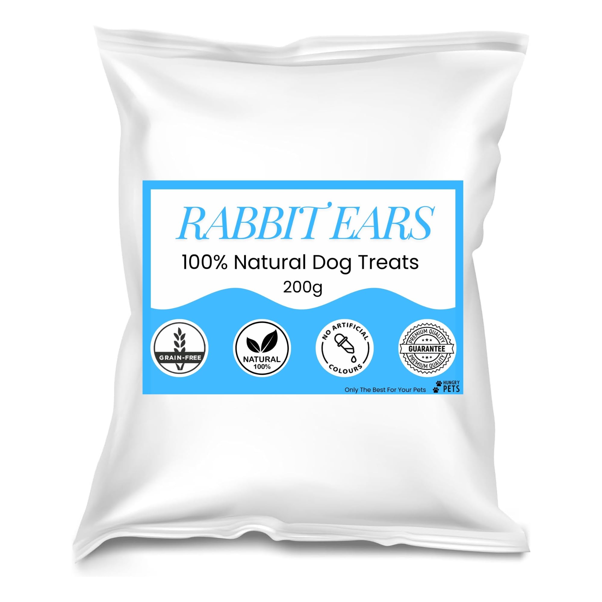 Premium Natural Dog Treat (200g, Rabbit Ears)