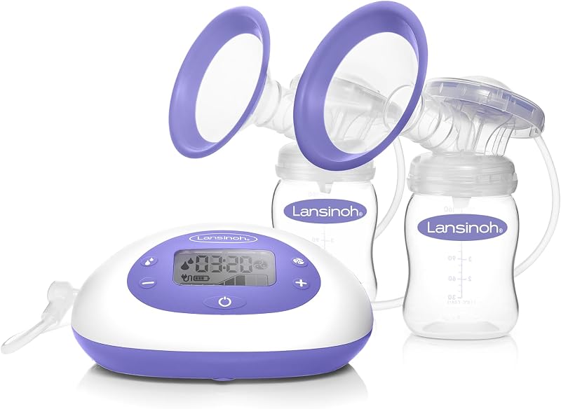 Lansinoh 2-in-1 Double Electric Breast Pump Hospital Grade Suction