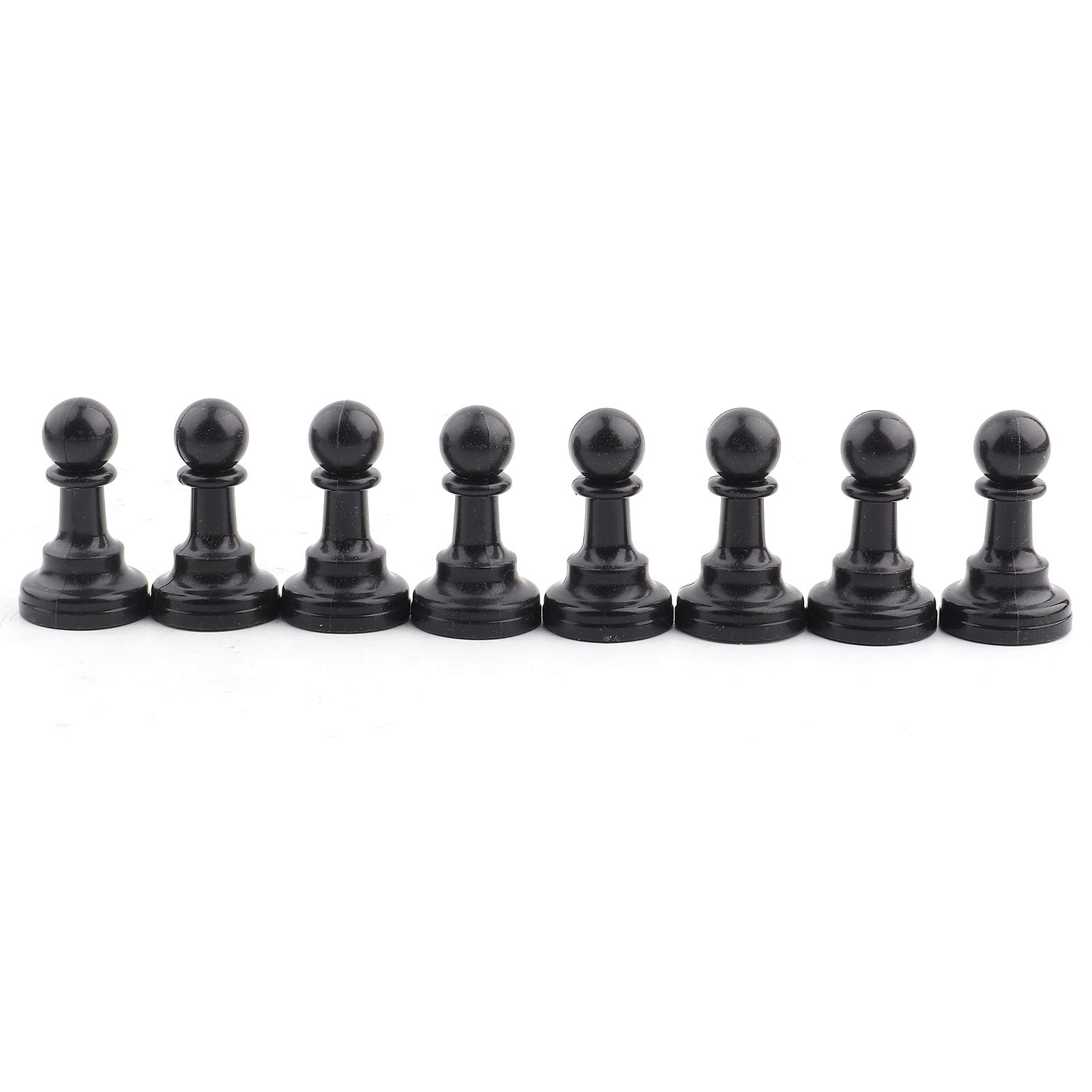 Akozon chess pieces + plastic chessmen set international game complete black&white (large-77mm)