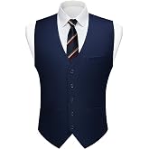 MAGE MALE Men's Formal Suit Vest Slim Fit Dress Waistcoat Business Casual