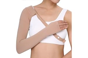 tinsay Post Mastectomy Compression Sleeve, Anti Swelling Support Edema Swelling Lymphedema, 30~40 mmHg (Left Hand/Right Hand)