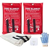 Fire Blanket XXL - 79 x 79 Emergency Fire Retardant Blanket for Home, Kitchen, Restaurant, House - Reusable
