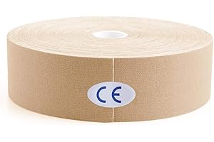 AUPCON Kinesiology Tape Elastic Kinesiology Therapeutic Athletic Tape Hypoallergenic Breathable Cotton Sports Muscle Tape Therapy Recovery Support for Knee Shoulder Ankle Elbow Shin