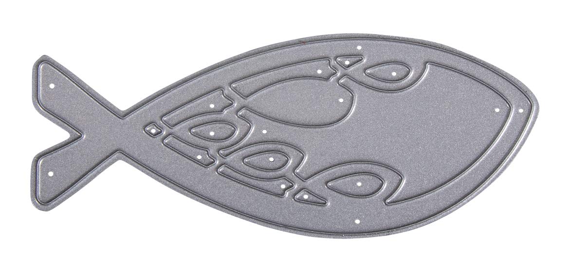 Rayher Punching Template: Fish, colourless, 8x3,1cm