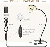 iZELL LED Desk Lamp with USB Adapter 3 Color Modes 10 Brightness 40cm Arm view 6