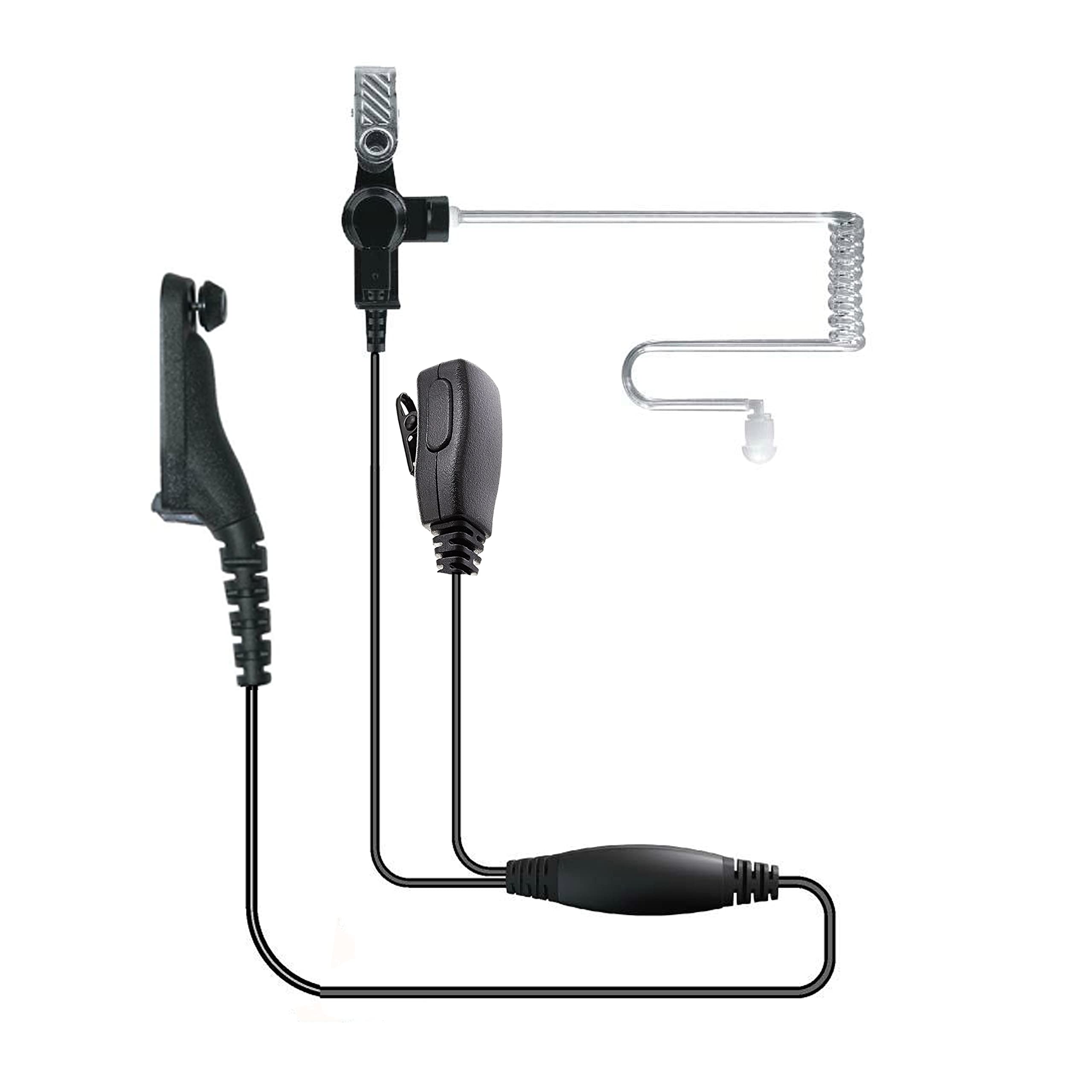 Covert Acoustic Earpiece Compatible with Motorola DP3400, DP3600, DP4600, DP4800 Radio