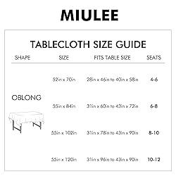 MIULEE Navy Blue Polyester Linen Rectangle