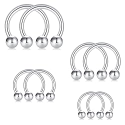 D.Bella 8PCS 16G Surgical Steel Nose Septum
