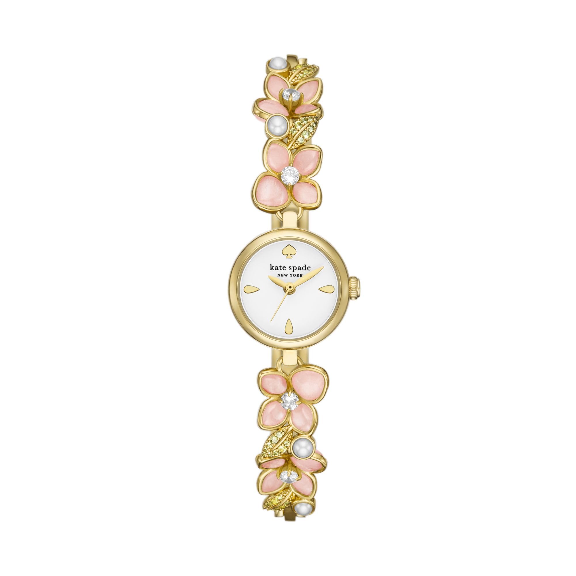 kate spade new york Women’s Monroe Three-Hand Gold-Tone Stainless Steel Watch (Model: KSW1866)