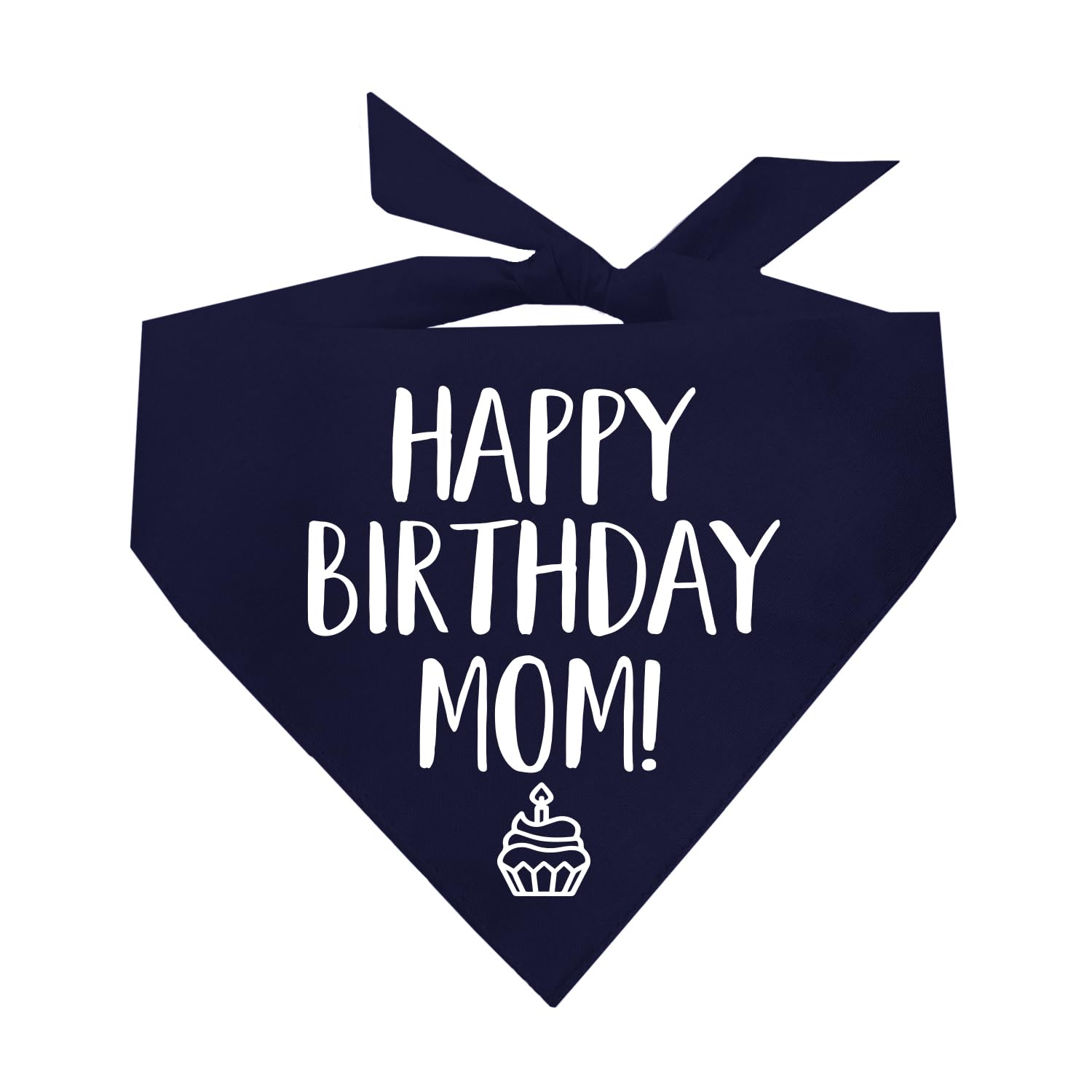 Happy Birthday Mom! Dog Bandana (Navy, OS 168)