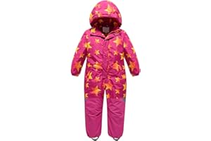 Girls Boys Snow Suit Kids One-piece Snowsuits Waterproof Jumpsuits Winter Outdoor Overalls Snowboarding Ski Suits