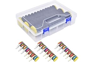 Hilictokt 3 Pack Fishing Line Storage Organizer, 12 Slots Tangle-Free Fishing Line Holder & Hook Keeper, Fishing Spooler Winder System with Rigging Spools