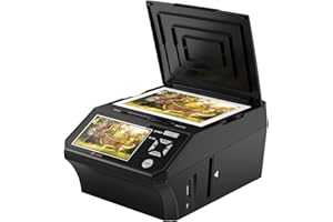 Film & Photo Scanner with 5” LCD Screen, Converts 135 and 110 Film Negatives and Slides, Photo to 22MP Digital Photos, Includ
