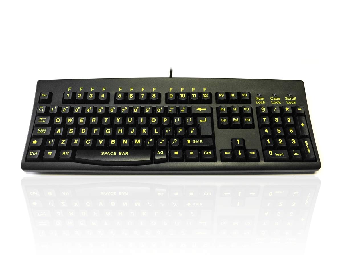 Accuratus 260 HiVis - USB Full Size High Visibility Keyboard