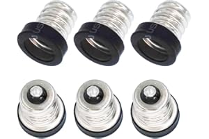 E-Simpo 6pcs E12 to E11 Adapter Mini Candelabra Base E12 to E11 Lamp Socket Adapter, Lamp Holder Bulb Base Adapter E12 Male to E11 Female Lamp Base Converter(6pcs E12 to E11 Adapter)