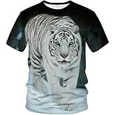 ARORALS Men's Tiger T-Shirt Summer Short Sleeve Tees Tops Fantasy Animal Theme Shirt Realistic Graphic Shirt