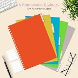 OMEYA Spiral Notebook 8.5 x 11 5 Subject College Ruled 300 Pages view 3