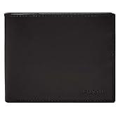 Fossil Men's Derrick Leather RFID-Blocking Bifold with Coin Pocket Wallet