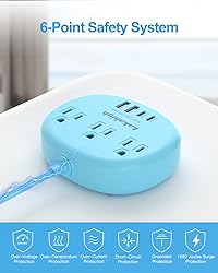 Blue Extension Cord with Surge Protected 1080J - 5