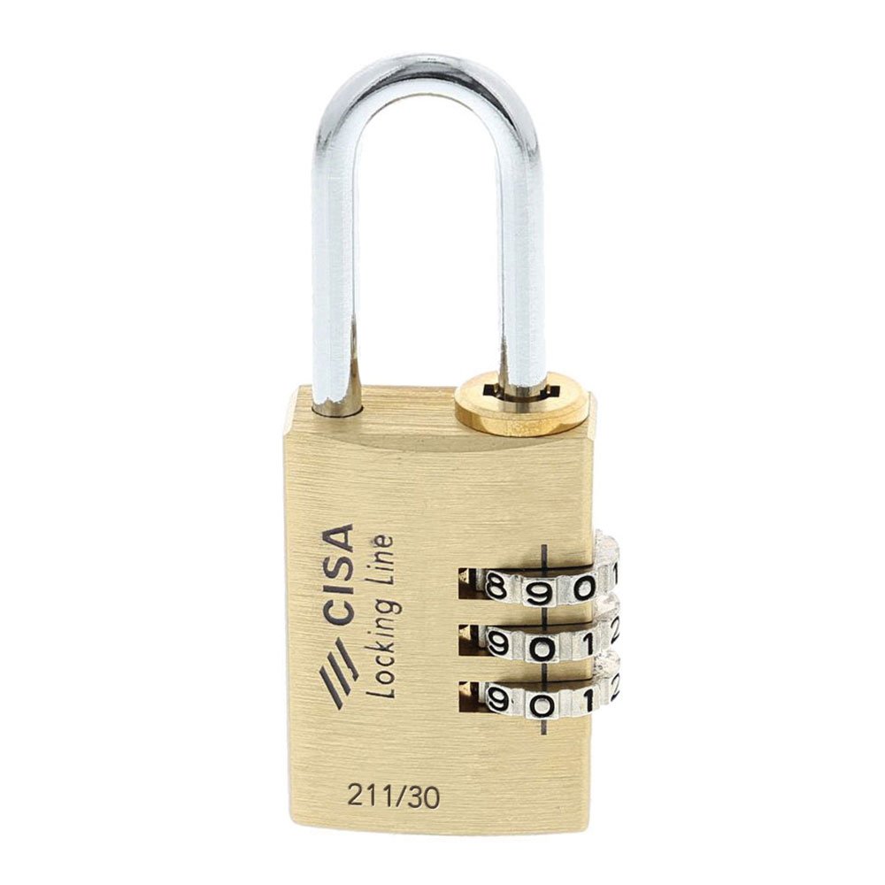 CISA 121190300 Combination Padlock, Brass, 30 mm