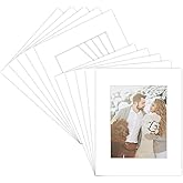 Golden State Art, Pack of 25, White Acid-Free Pre-Cut 16x20 Picture Mats for 11x14 Photos with White Core Bevel Cut Frame Mattes