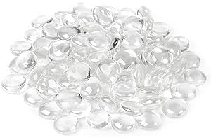 Houseables Glass Marbles, Glass Beads for Vases, Marbles for Vases, 5LB, 500-600, Clear Beads, Clear Gems, Fillers for Centerpieces, Decorative Rocks, Flat, Stones, Pebbles, Crafts, Plants, Fish Bowl
