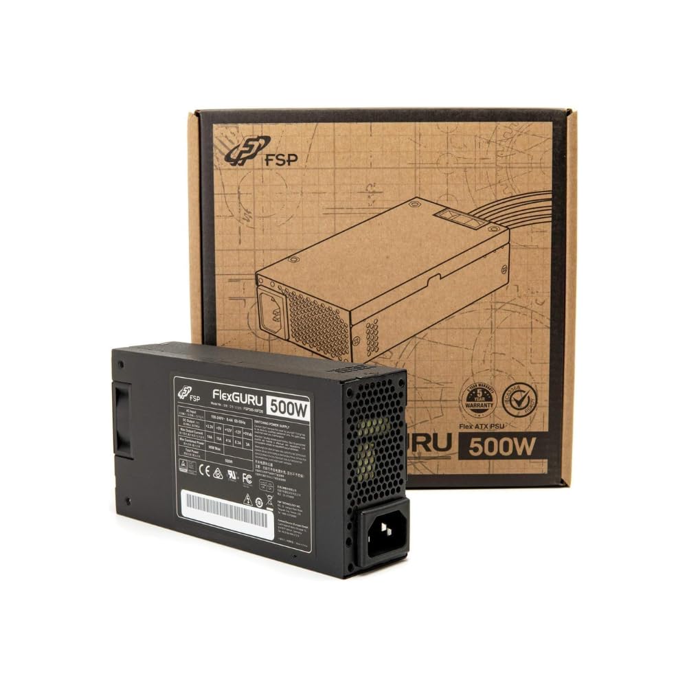 Photo 1 of FSP FlexGURU Pro Power Supply, Flex ATX 500W, 80 Plus Gold, 5 Year Warranty (FSP500-50FDB)