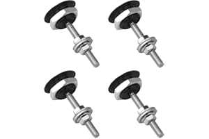 Yharnamite 4 Pcs Car Hood Pins Kit, Universal Aluminum Vehicle Hood Pins, Bumper Quick Release Latch, License Plate Lock Clip