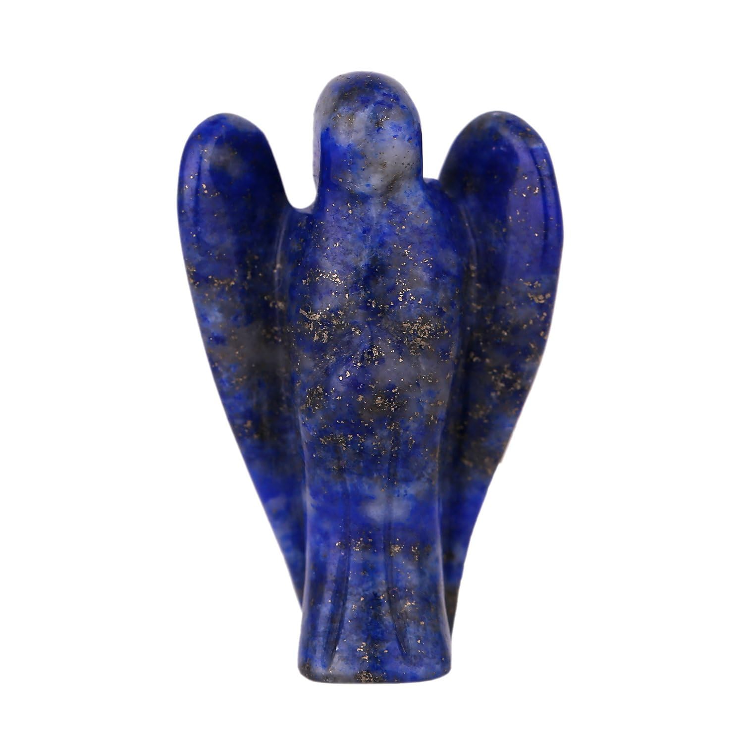 Morella Gemstone Lapis Lazuli Stone Angel Good Luck Charm Guardian Angel to take with You 3,5 cm in a Velvet Bag — image 1