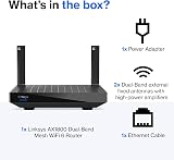 Linksys MR7350 Dual-Band WiFi 6 Router Mesh Gigabit Ethernet Black view 8