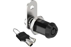BOZXYE 1 Pack Cabinet Locks with Keys, 1-1/8" Tubular Cam Locks keyed Alike, RV Lock for Storage Door Cabinets Drawer Mail Box Tool Box Lock, Zinc Alloy