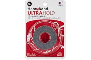 HeatnBond UltraHold Iron-On Adhesive, 5/8 Inch x 10 Yards, Black