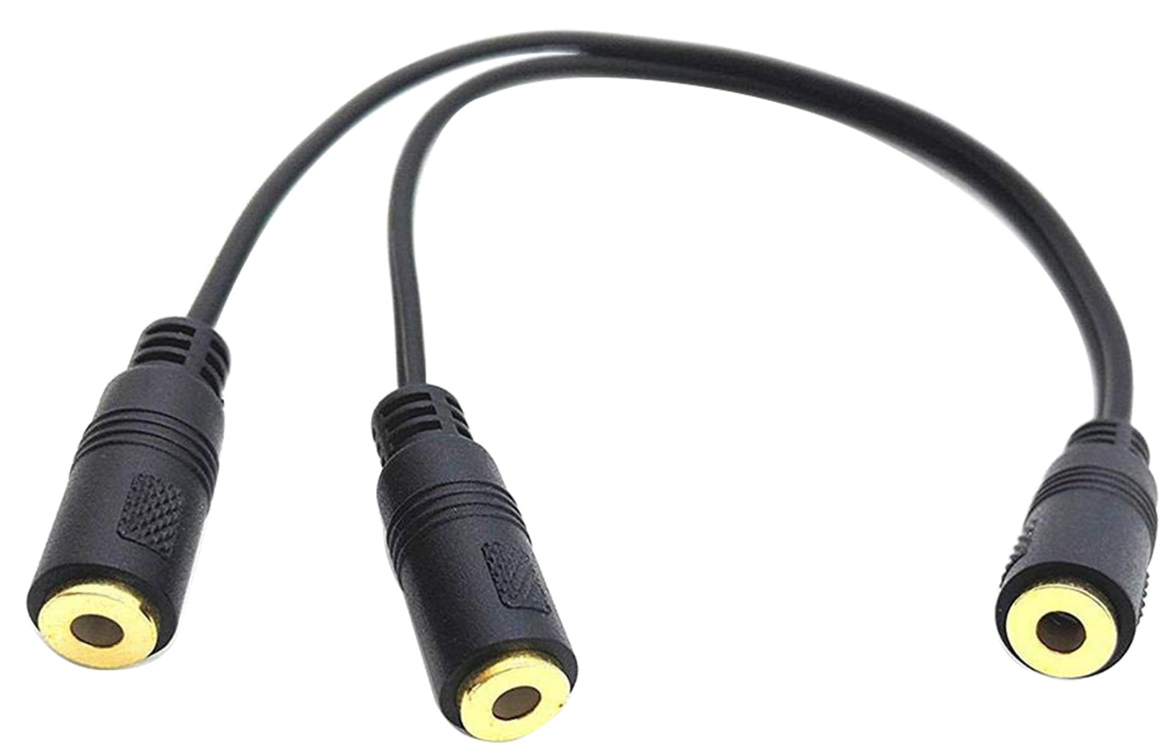 zdyCGTime 9 inch Stereo 3.5mm 1-Female to 2-Females Splitter Cable.