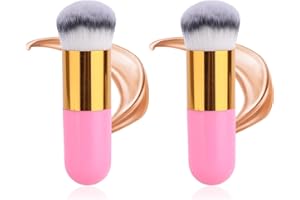 2pcs Self Tanning Brush for Face, Ultra Soft Face Tan Brush Perfect Makeup Tool Bronzer Blending Applicator Brushes for Tanne