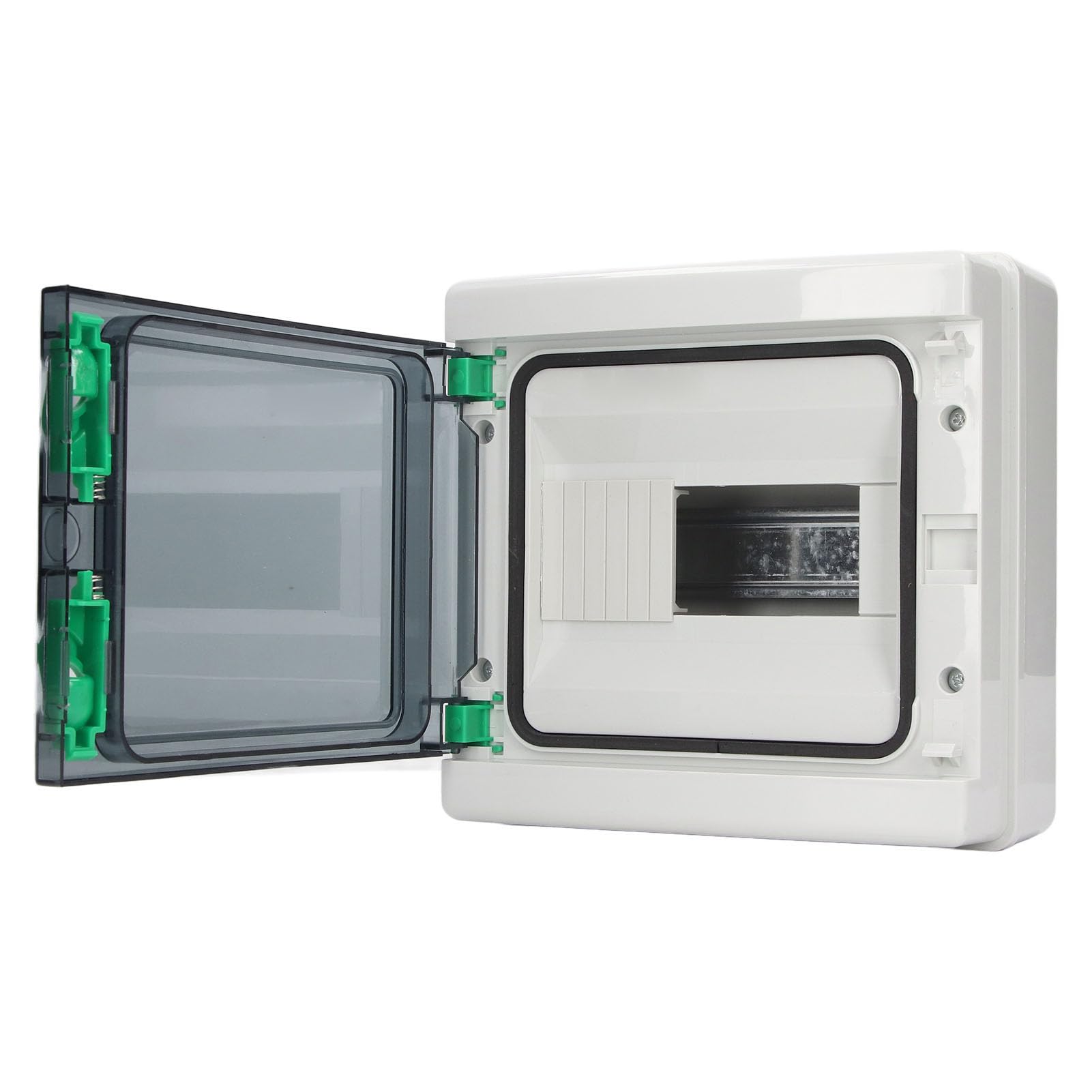 FLEXMAN Distribution Protection Box, IP65 8 Way Distribution Box Transparent Cover DIN Rail Mounting Distribution Box for Home Workshop Hotel Shopping Mall