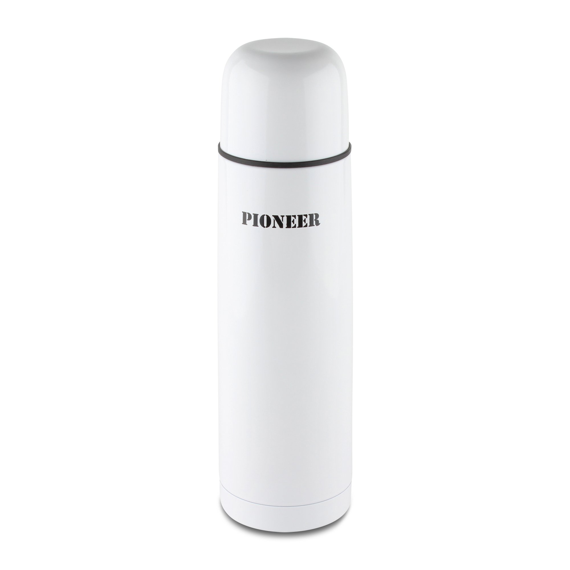 Pioneer Flasks Stainless Steel Vacuum Insulated Leakproof Flask 8 Hot 24 Hours Cold 500ml, 0.5L, White