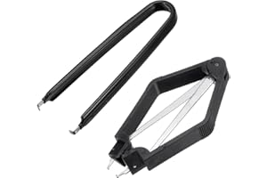 uxcell IC Chip Extractor 100mm Stainless Steel with U Shape IC Chip Switch Puller Black for Component Motherboard, 2pcs