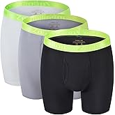 ZONBAILON Bamboo Viscose Underwear for Men Boxer Briefs Underpants Pouch Fly M L XL 2XL 3XL