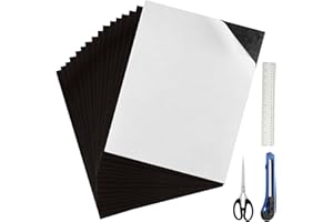 GcFoir Magnetic Sheets with Adhesive Backing 8.5 x 11 Inch, 16 Packs Flexible Magnetic Adhesive Sheets, Magnetic Contact Paper, Adhesive Magnetic Sheets for Dies Storage, Photos, School, Home, Office