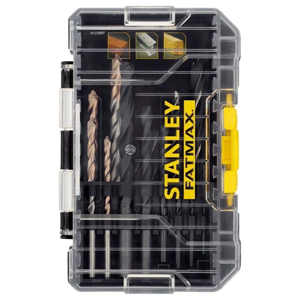 STANLEY Masonry Drilling Bit Set for Metal and Wood Includes a Small ToughCase and Shaker Box Compatible with Pro-Stack and TSTAK (14 Pieces) STA88561