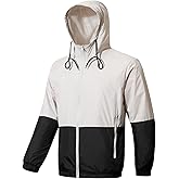 Piyapiyapoo Men's Lightweight Raincoats Shell Hooded Outdoor Rain Coat Hiking Windbreaker Jacket