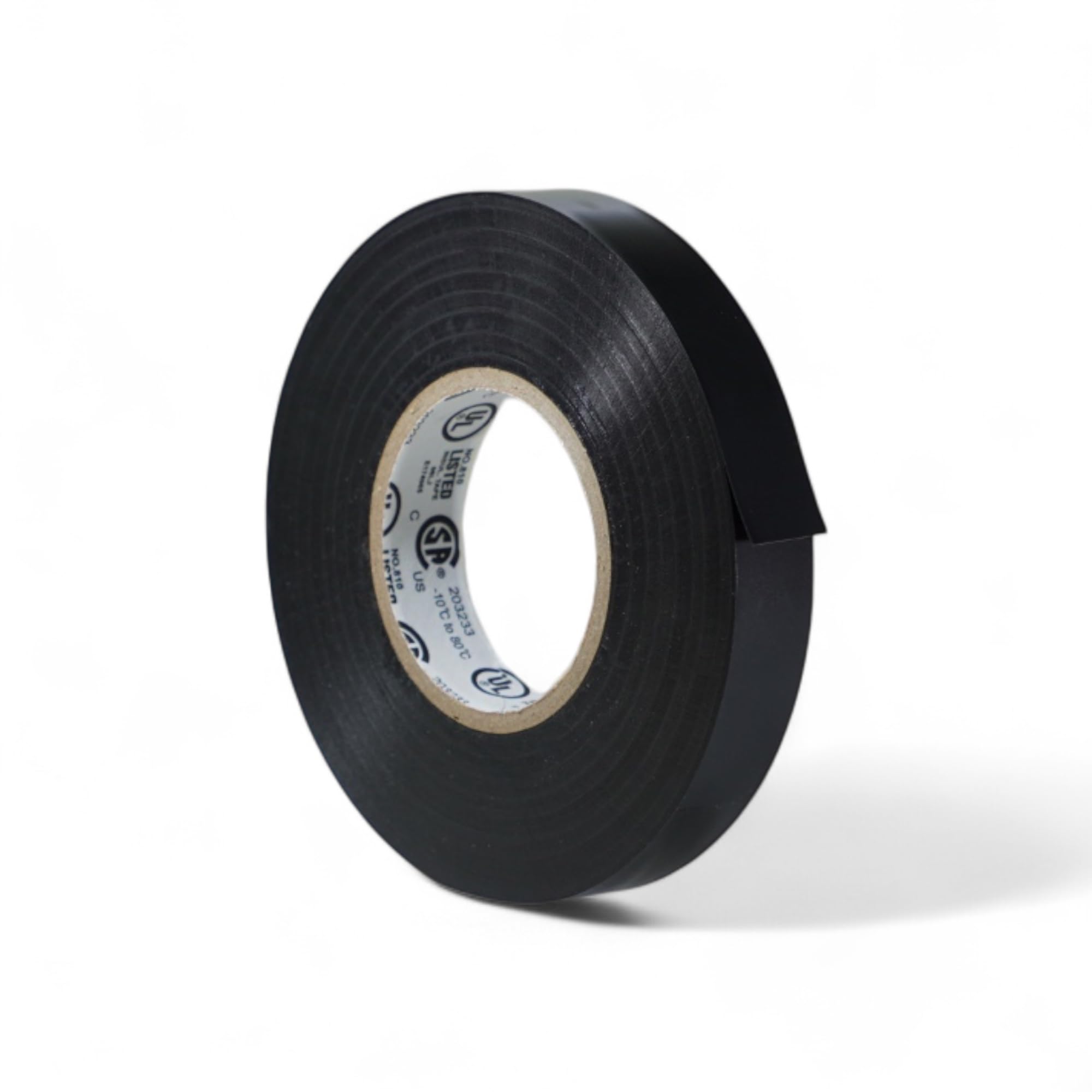Photo 1 of GGR Supplies T.R.U. EL7566-AW Professional Grade Rubber Black PVC Electrical Tape, Rated up to 600 Volts and 176 F - UL/CSA/CE Listed Synthetic: 1/2 in. x 66 Ft. (8 Mil)