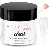 MakarttPro Cover Acrylic Powder 112g/4oz for Nail Extensions Speed Clear | Smooth Blending Formula with Easy Application, Designed for Professional Private Nail Technicians
