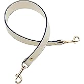 Aliviitsi 23 Inch White PU Leather Purse Strap-Short Handbag Strap with Gold Buckle, DIY Shoulder Straps for Bags, Purse Strap for Underarm Shoulder Bag